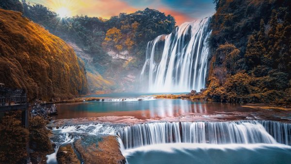 Водопад водопад Хуангошу, Китай.