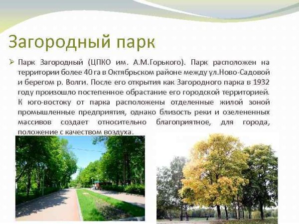 Описание про парки