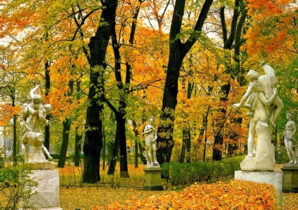Питер летний сад осенью