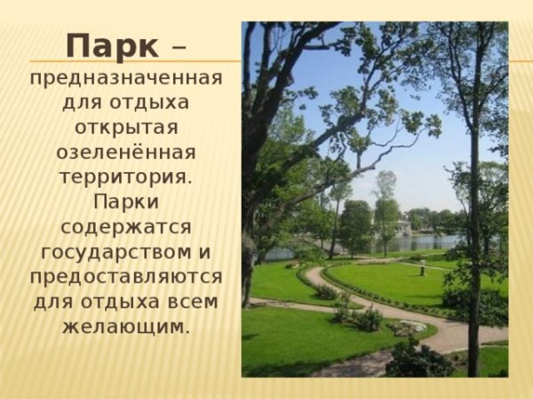 Экосистемы городских парков