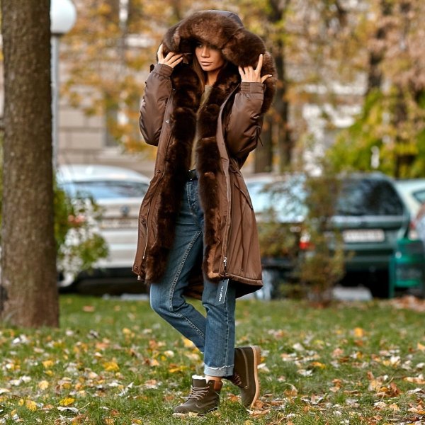 Девушки в парках куртках