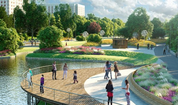 Парк в пойме реки Битца