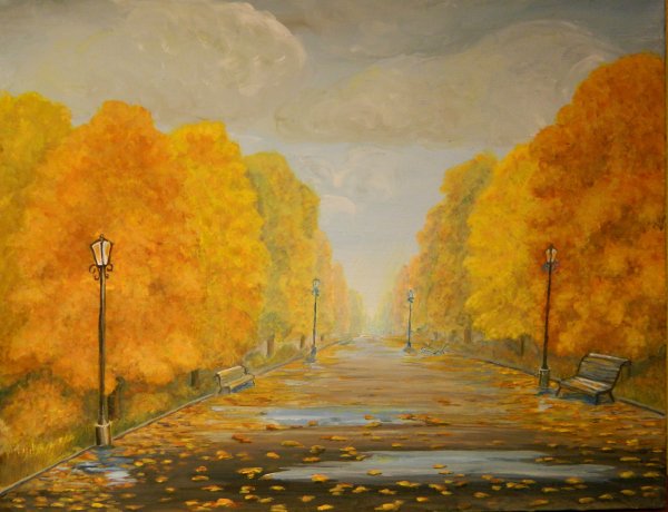 Осенний пейзаж в городе