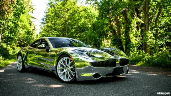 Chrome Fisker Karma