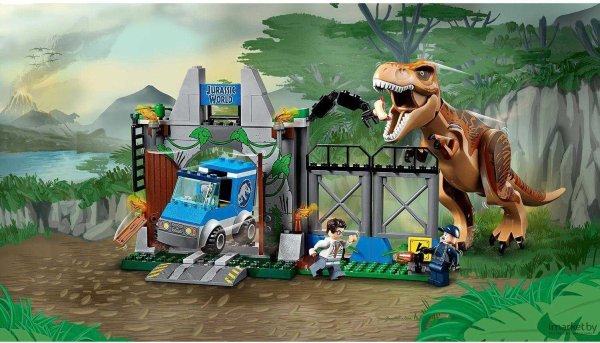 Конструктор Bela Dinosaur World 10920 побег ти-Рекса