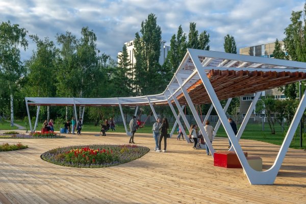 Парк Казань перголы