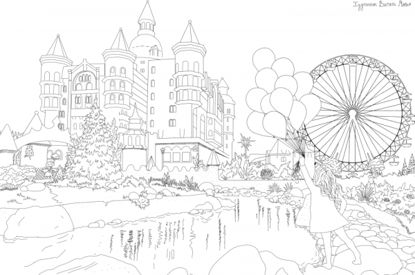 Раскраска "город"