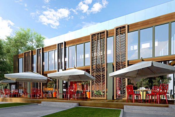 Современные фасады ресторанов