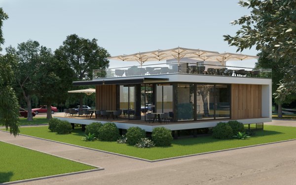 Одноэтажное кафе проект