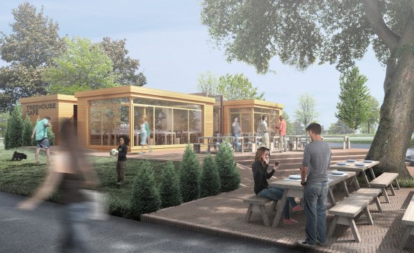 Кафе в парке проект