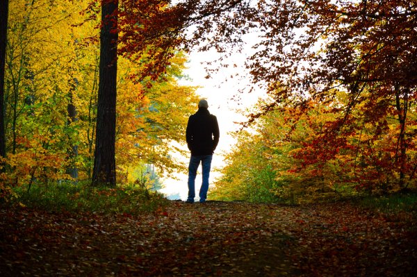 Мужчина осень