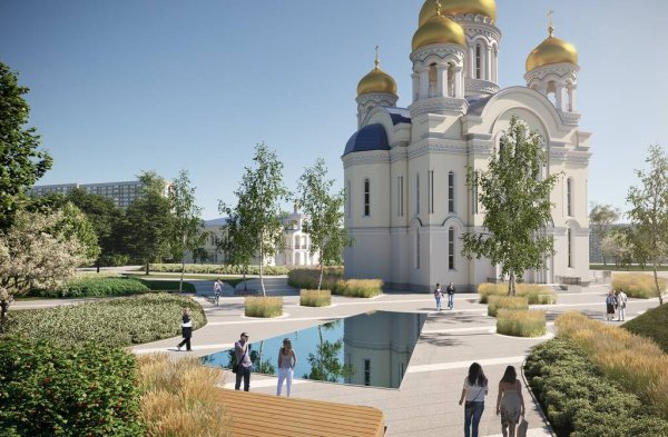 Некрасовка парк у церкви