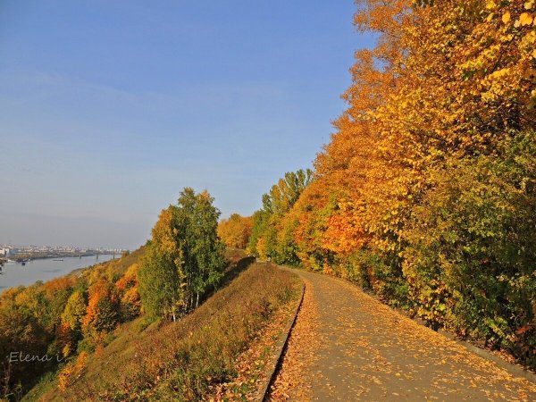 Парк Швейцария Нижний Новгород осенью
