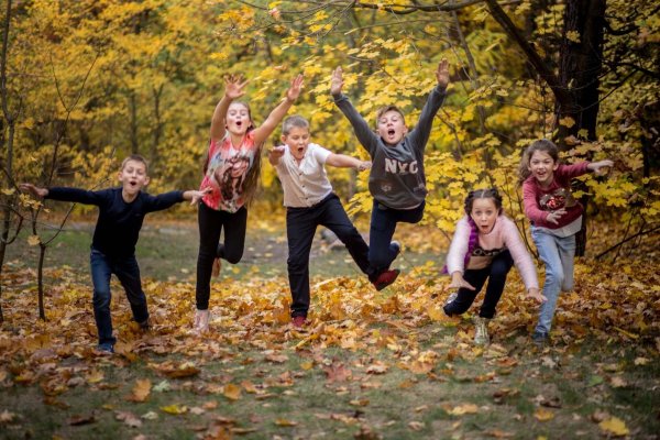Фотосессия осень школьники