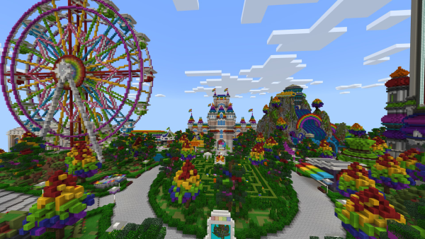 Парк аттракционов в МАЙНКРАФТЕ