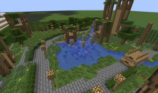 Красивый участок в МАЙНКРАФТЕ