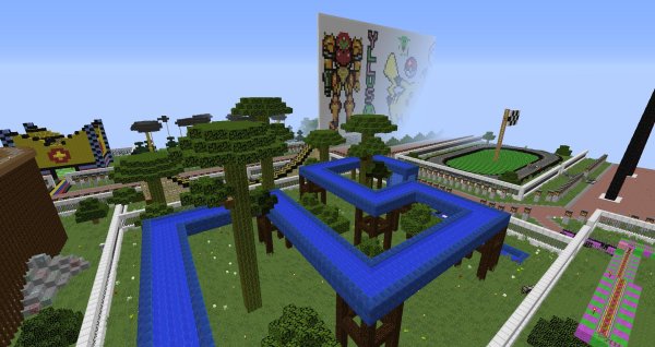 Парк аттракционов майнкрафт