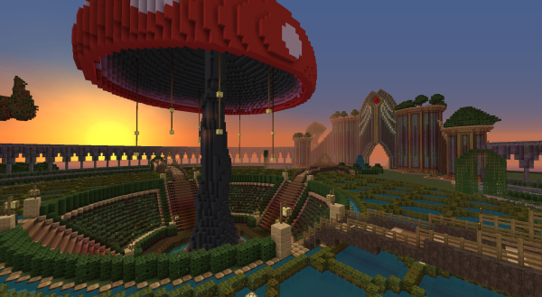 Парк аттракционов майнкрафт