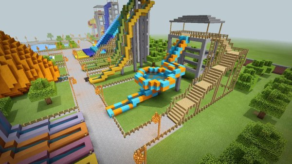 Аквапарк в МАЙНКРАФТЕ постройка