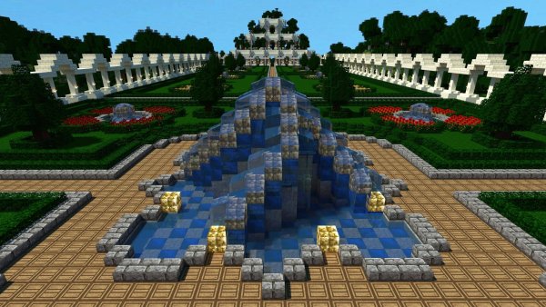 Сад майнкрафт постройка