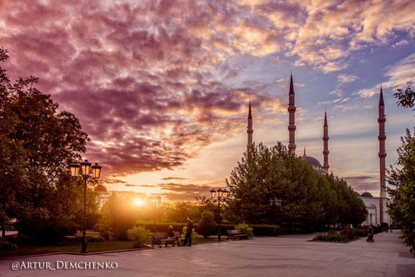 Самое красивое место в Грозном на закате