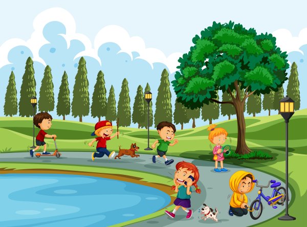 Праздник в парке рисунок