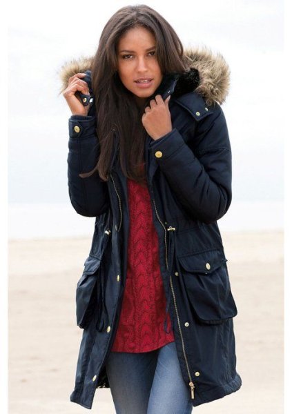 Девушки в парках куртках