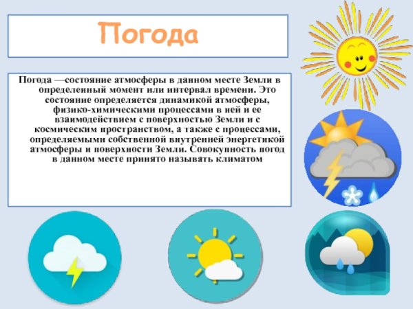 Погода это состояние атмосферы