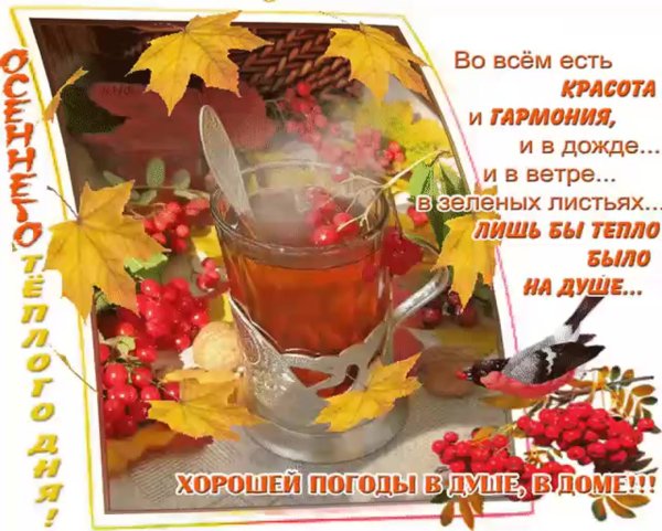 С добрым утром осенним с пожеланиями