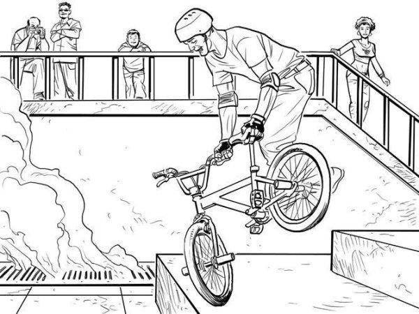 Раскраска BMX