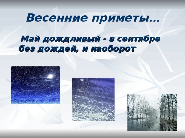 Приметы погоды 3 класс по окружающему миру