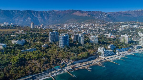 Приморский парк Ялта вид сверху