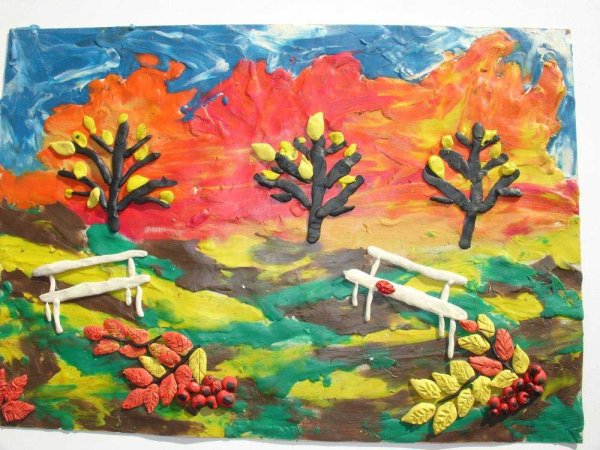 Пластилинография осень