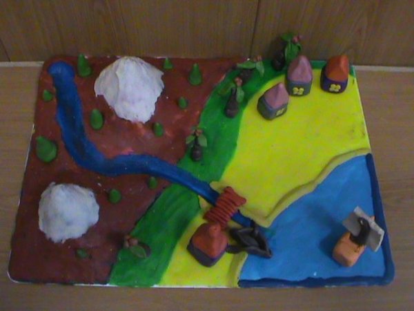 Макет из пластилина