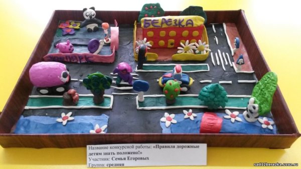 Городской парк из пластилина