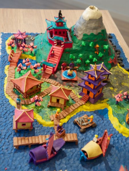 Деревня из пластилина