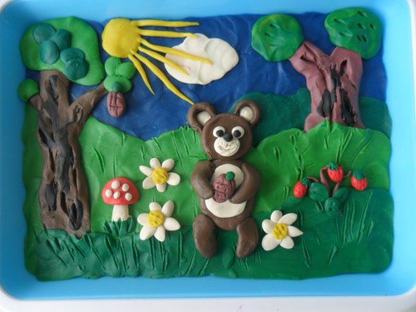 Композиция из пластилина