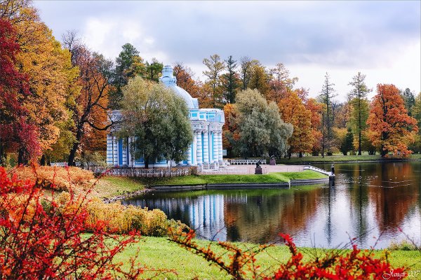 Екатерининский парк осенью в Царском селе