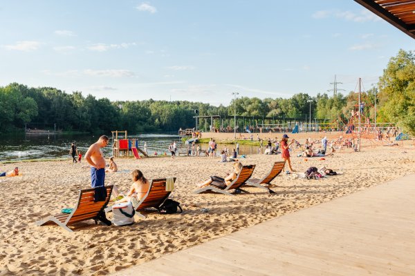 Пляж Левобережный Дубна