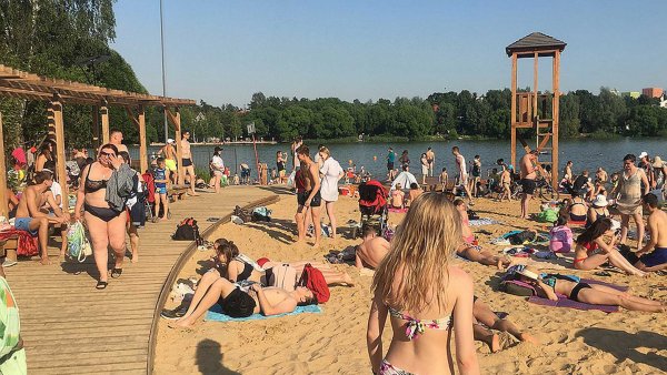 Пляж Левобережный Москва