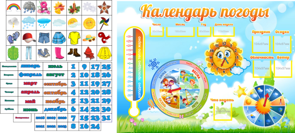 Погодный календарь для детского сада