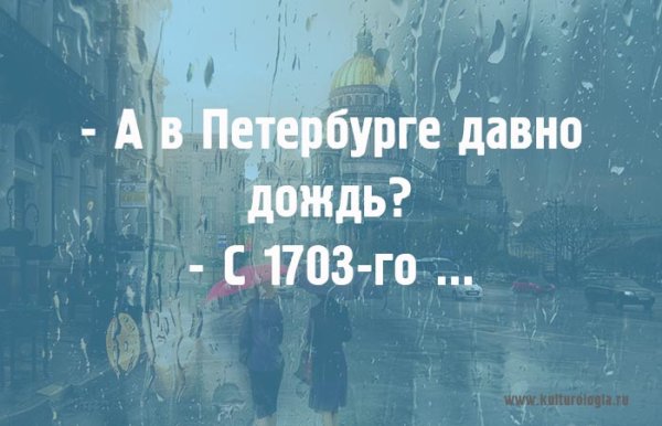 Шутки про дождь в Питере