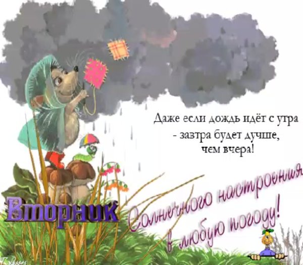 Хорошего настроения в дождливую погоду