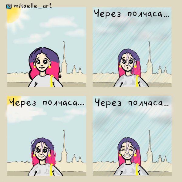 Мемы про погоду в Питере