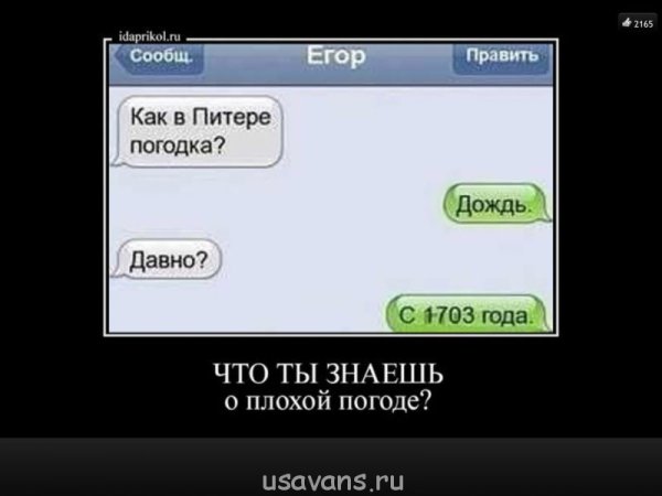 Шутки про погоду в Питере