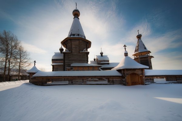 Кенозерский национальный парк зима Погост
