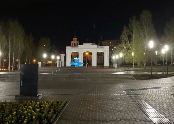 Ночной парк Победы Кострома