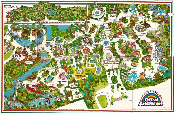 Парк развлечений Six Flags карта