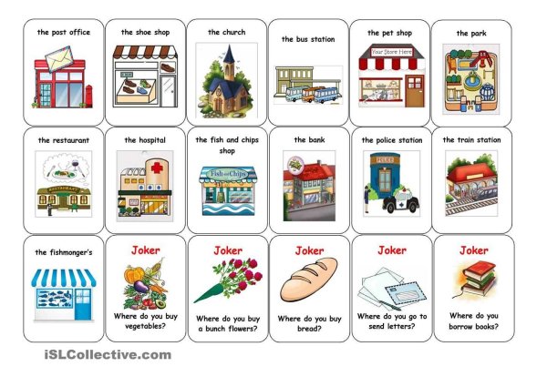 Places in the City английском