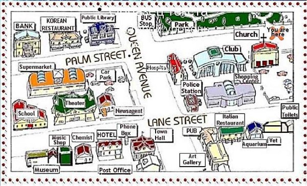 Карта города по английскому языку